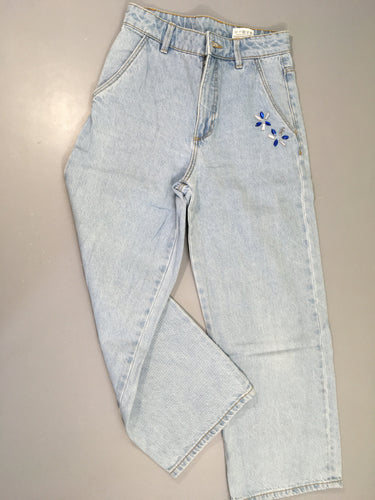Jeans clair perles, moins cher chez Petit Kiwi