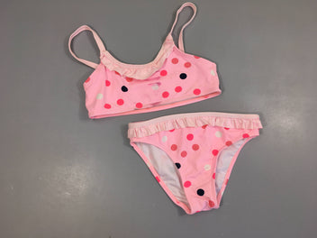 Bikini rose pois-Tache couleur sur le haut
