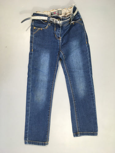 Jeans + ceintures argentée, moins cher chez Petit Kiwi