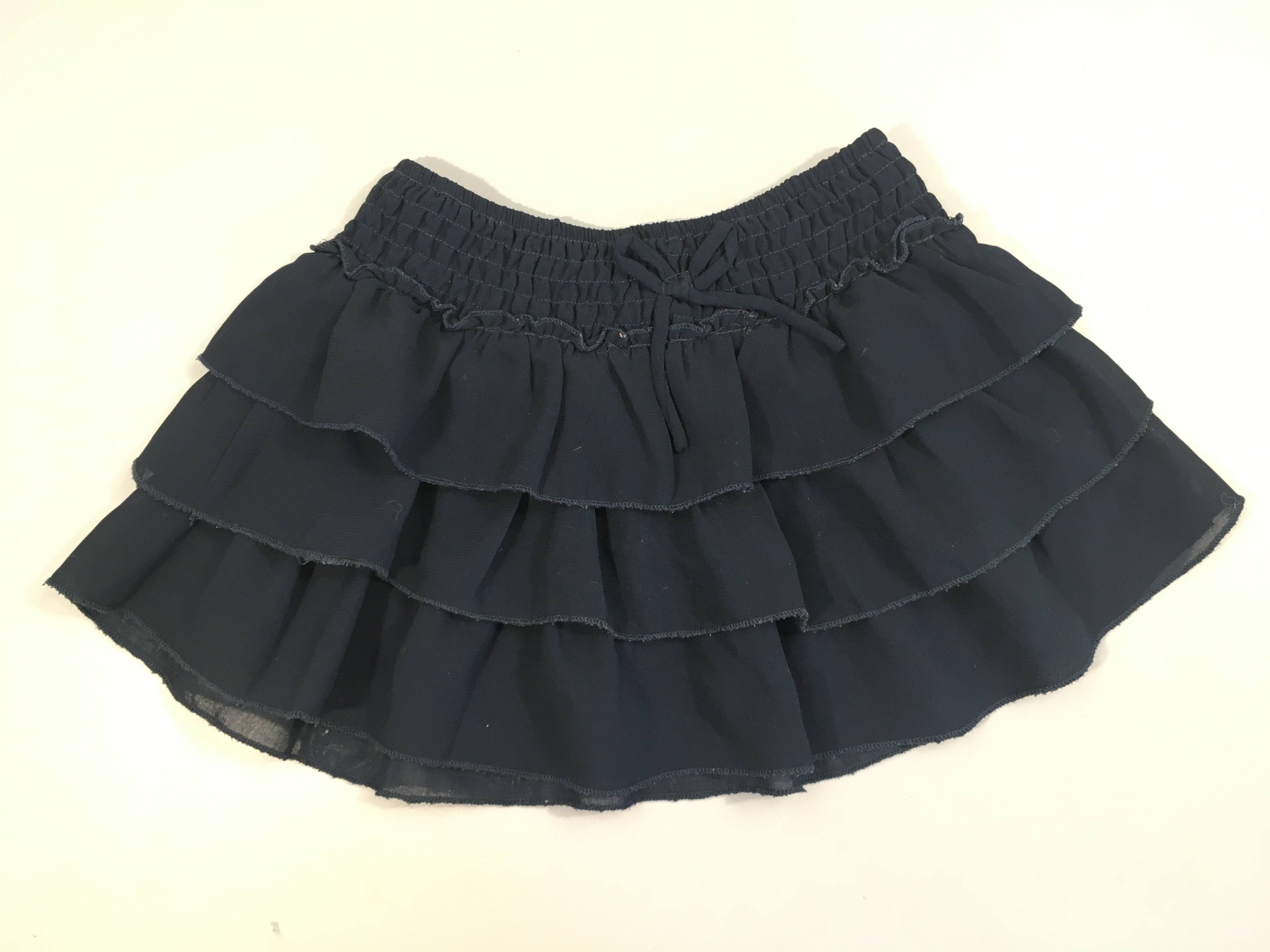 Jupe à volants tulles bleu marine