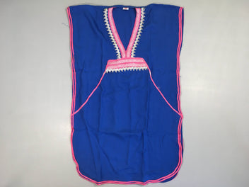 Robe/Tunique s.m légère bleue coutures rose-argentées