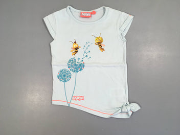 T-shirt m.c bleu clair Maya noeud bas décalé