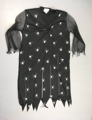 Déguisement Halloween robe de sorcière m.l noire araignées, tulle manches, moins cher chez Petit Kiwi