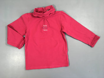 T-shirt m.l col roulé fuchsia Everayéday
