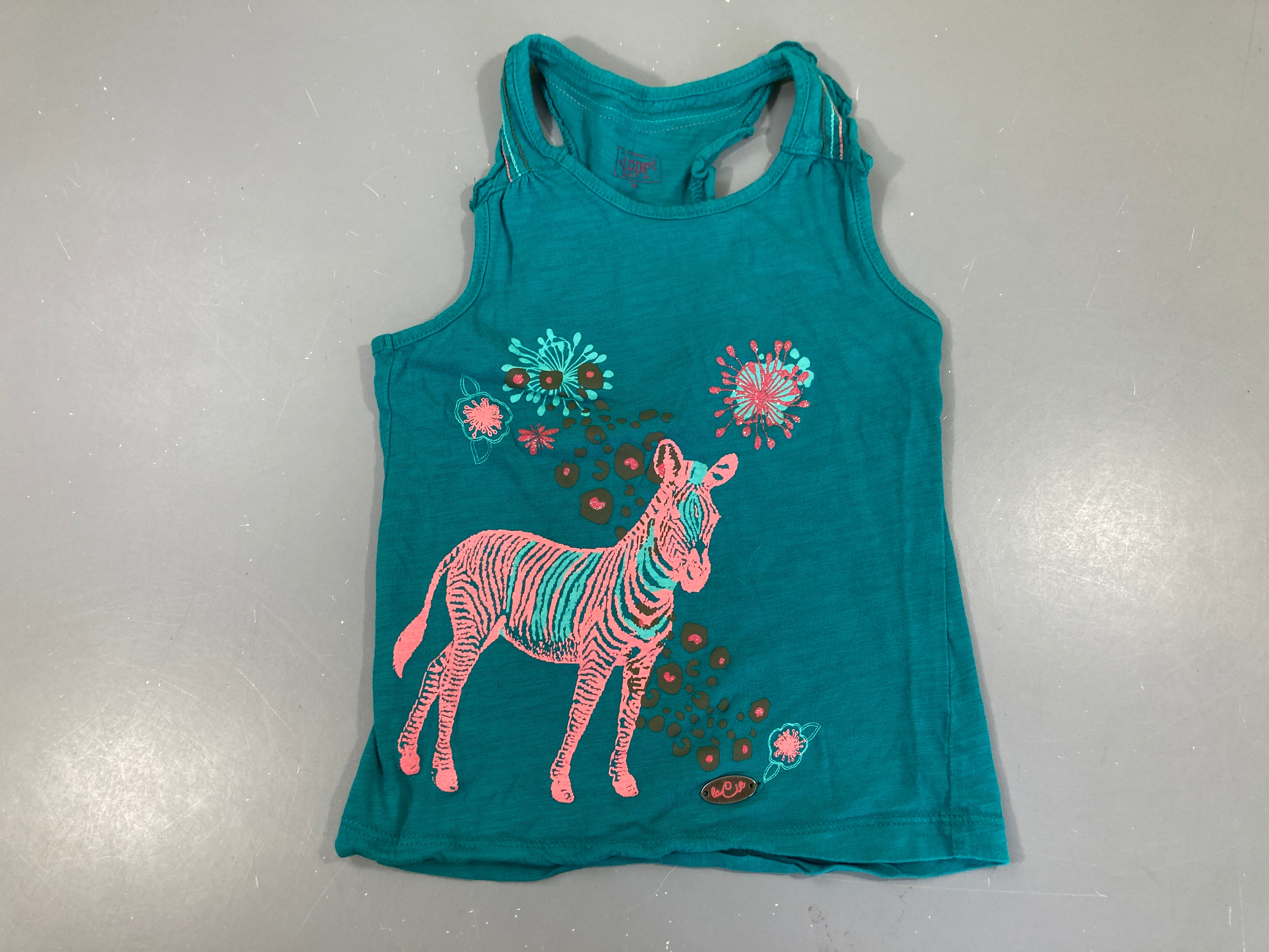 T-shirt s.m vert flammé zèbre