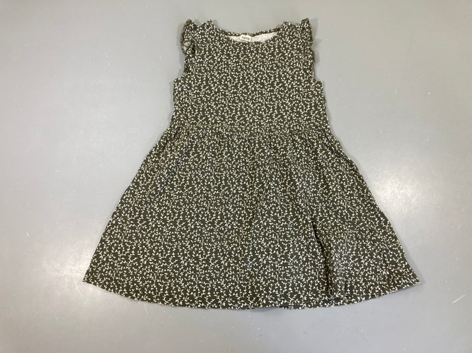 Robe s.m jersey vert feuillage blanc, moins cher chez Petit Kiwi