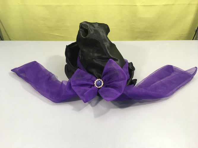 Déguisement Halloween chapeau de sorcière noir/mauve, bouge et effets sonores, moins cher chez Petit Kiwi