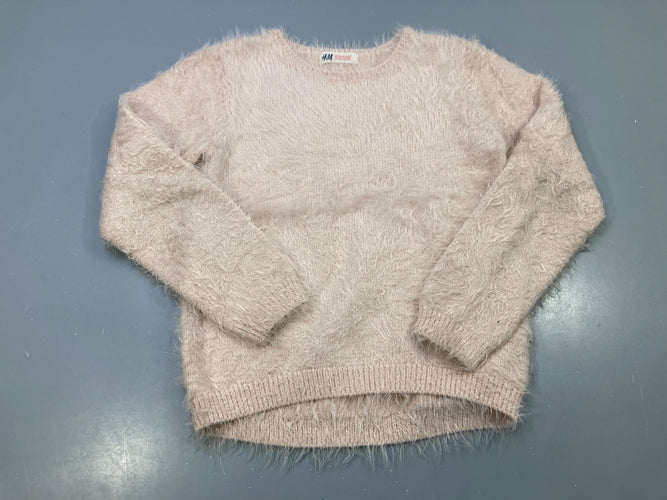 Pull duveteux rose pâle, moins cher chez Petit Kiwi