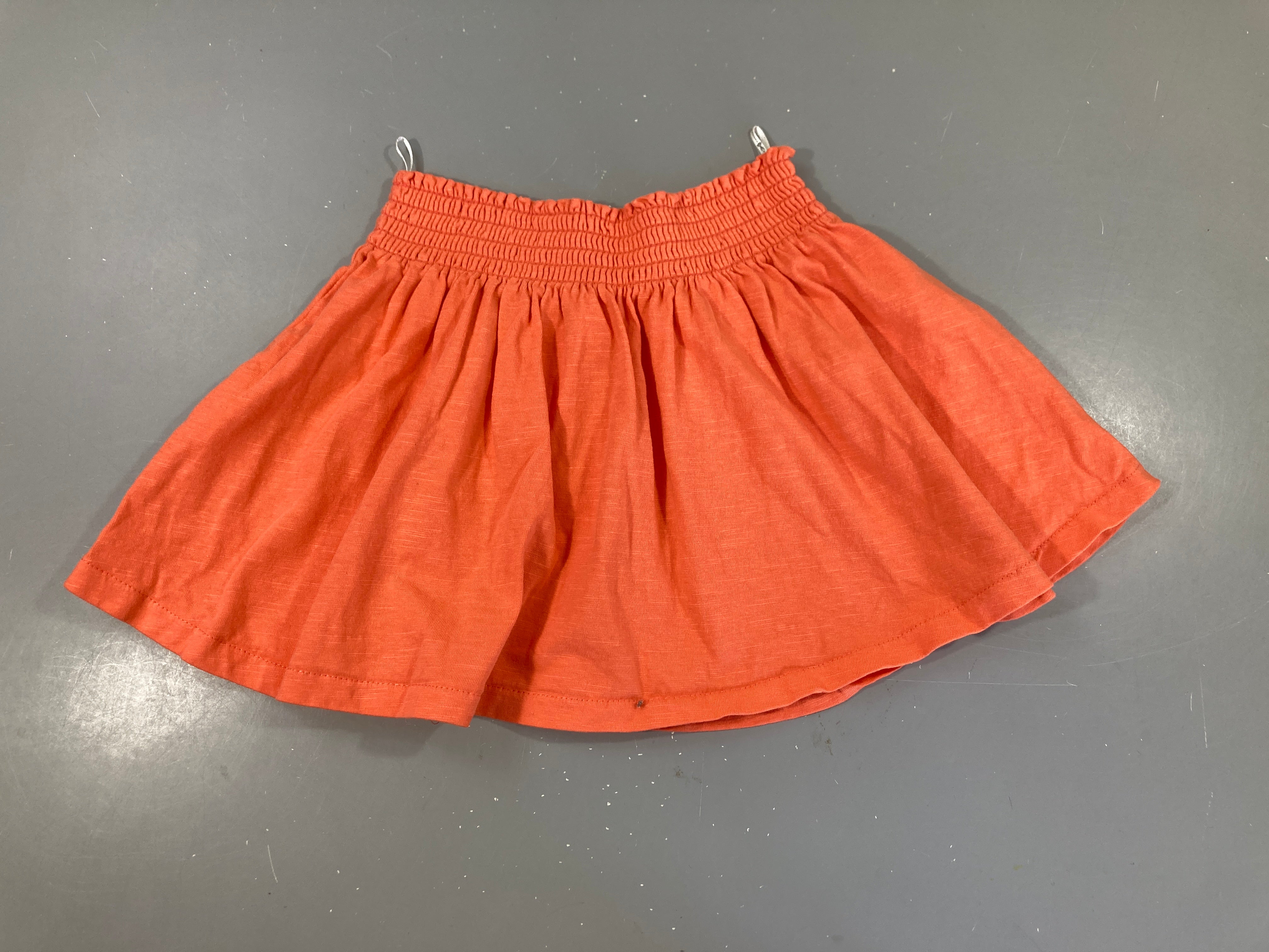 Jupe jersey orange flmmé taille élastique