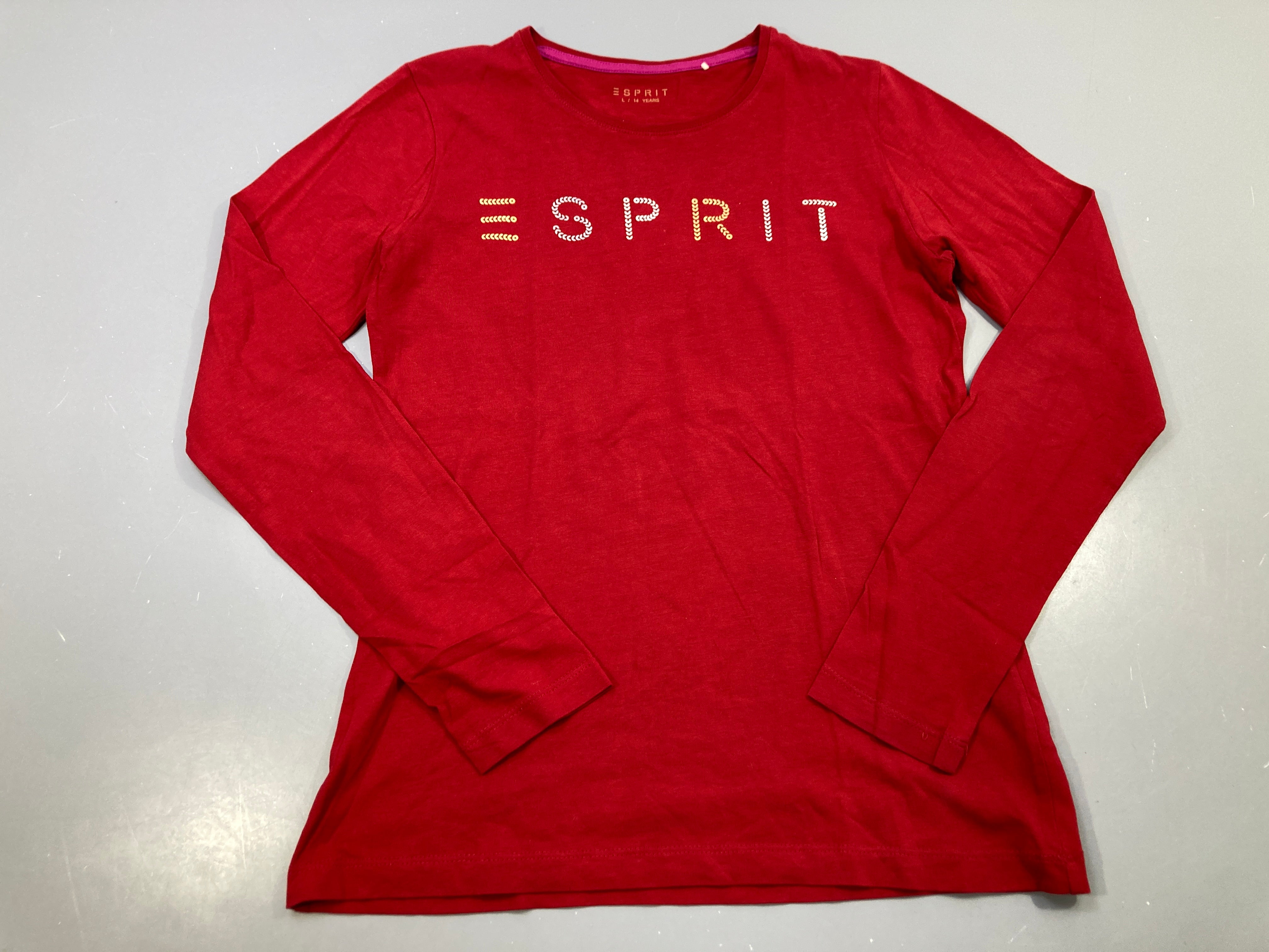 T-shirt m.l rouge logo Esprit sequins