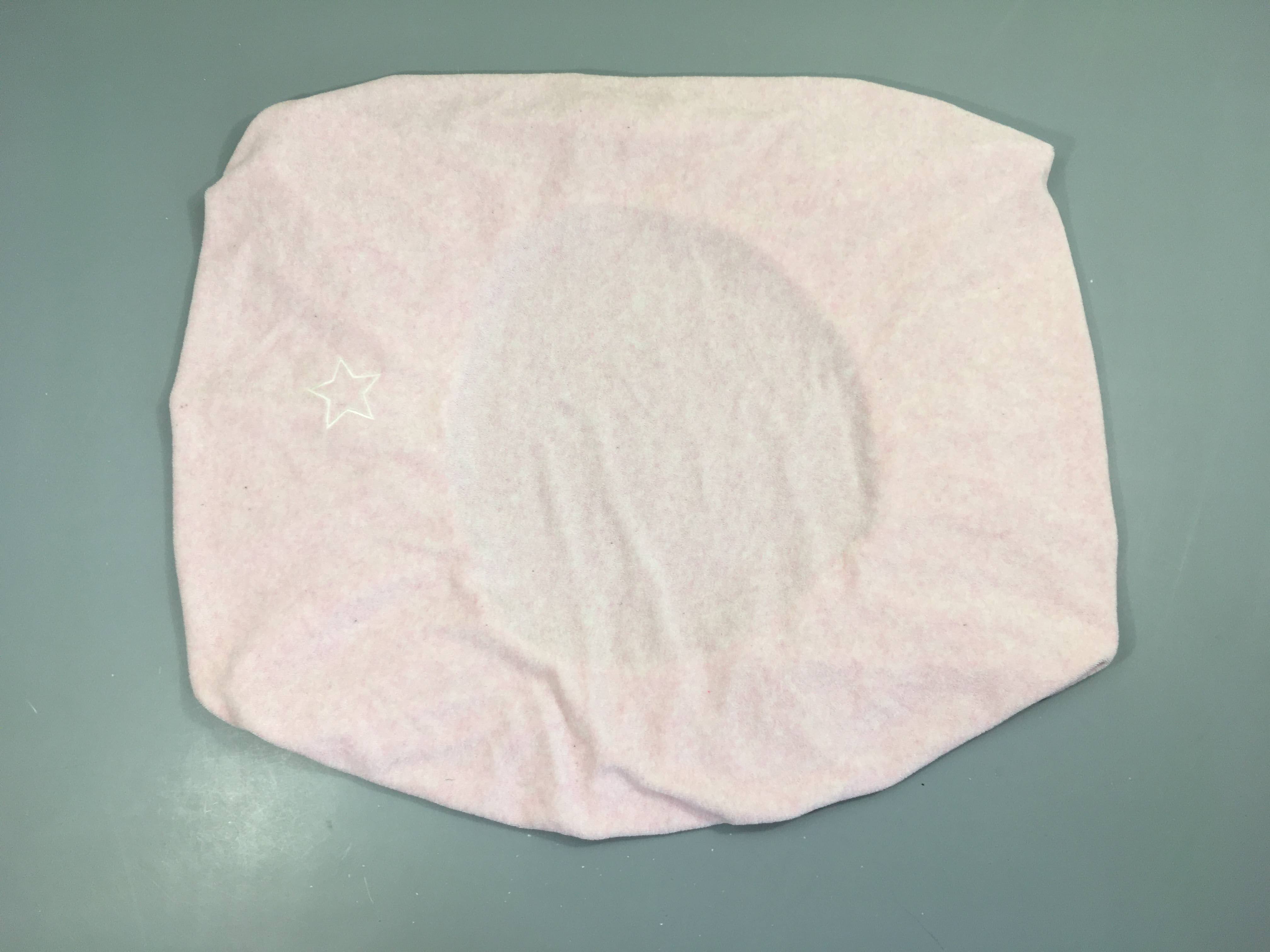 Housse matelas à langer éponge rose chiné étoile