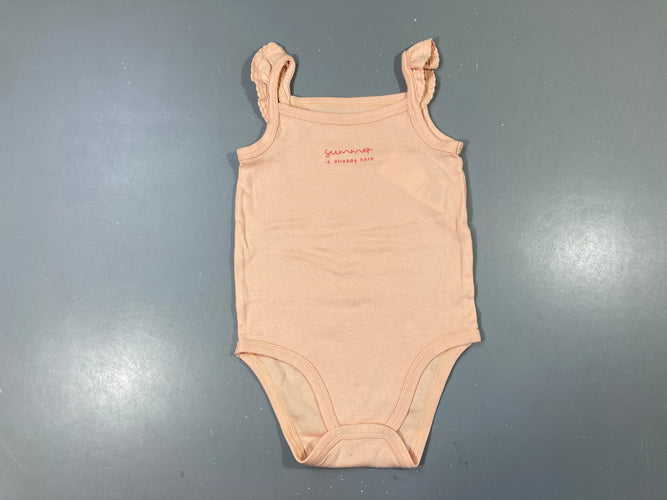 Body s.m blanc rayé corail, moins cher chez Petit Kiwi
