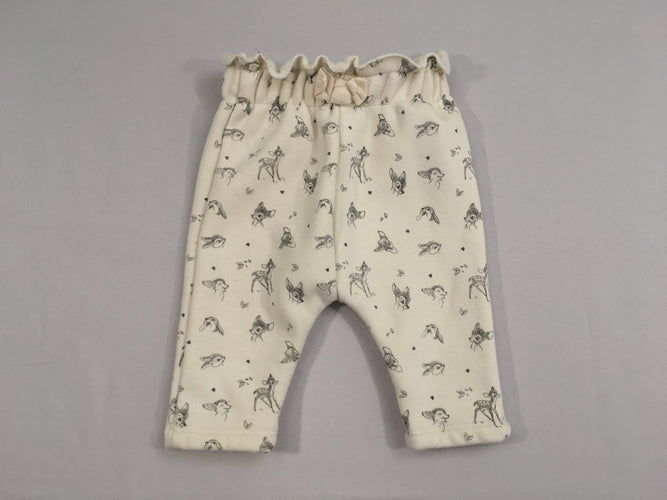Pantalon molleton écru bambi, moins cher chez Petit Kiwi