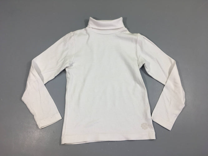 T-shirt m.l col roulé blanc, moins cher chez Petit Kiwi