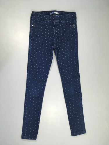 Tregging denim bleu étoiles, moins cher chez Petit Kiwi