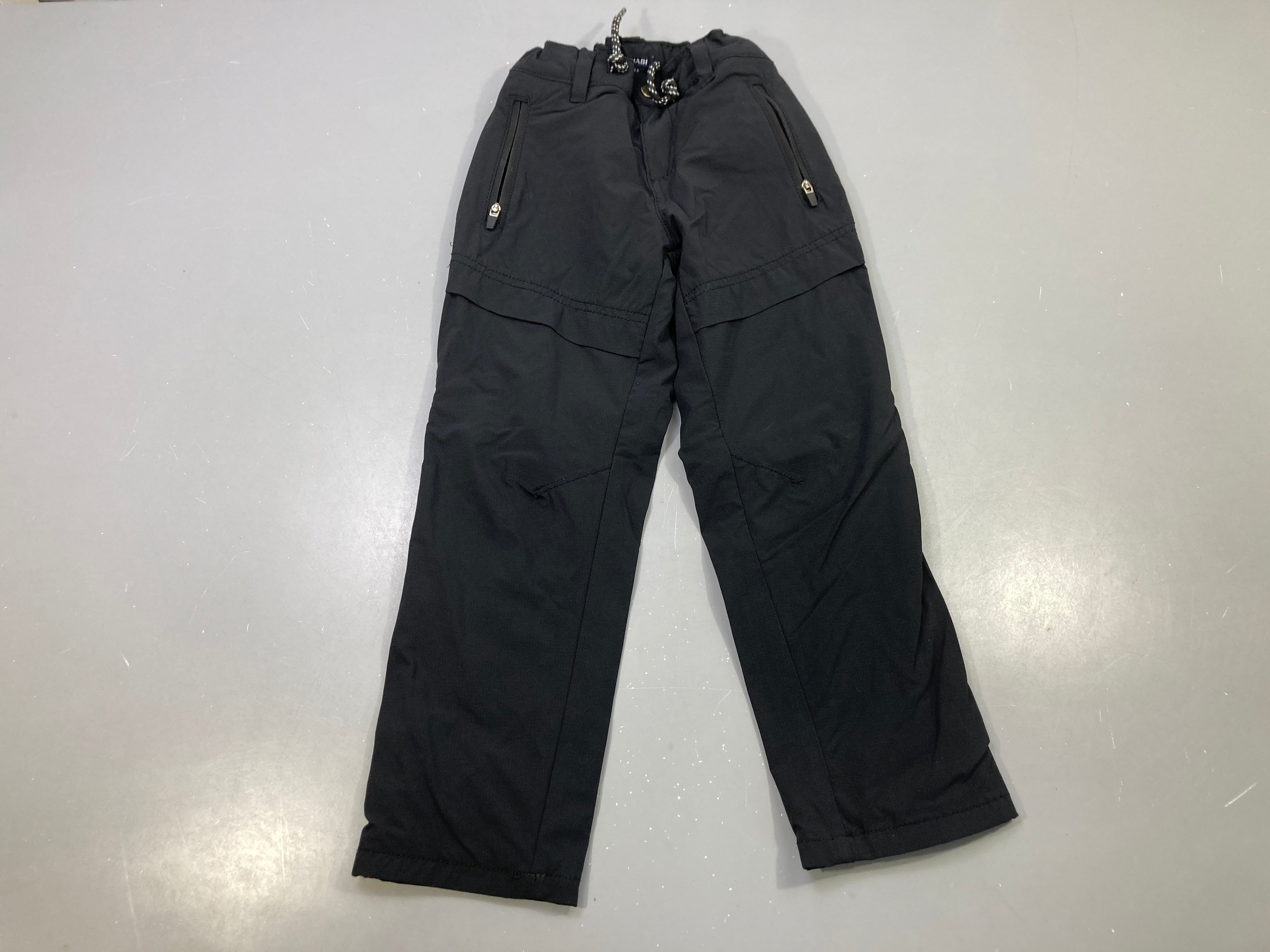 Pantalon doublé noir, poches zippées, doublé polar
