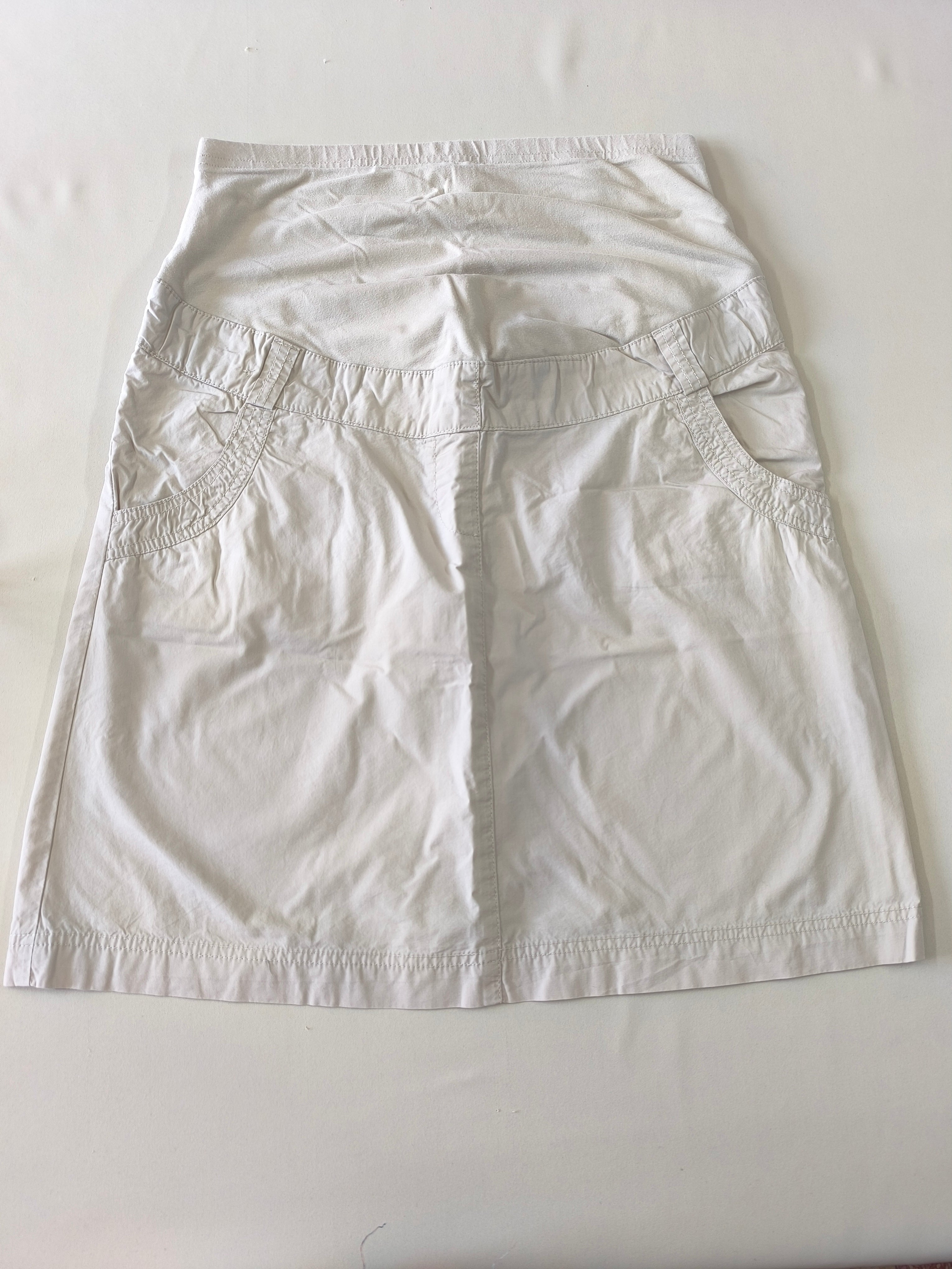 Jupe de grossesse en toile beige