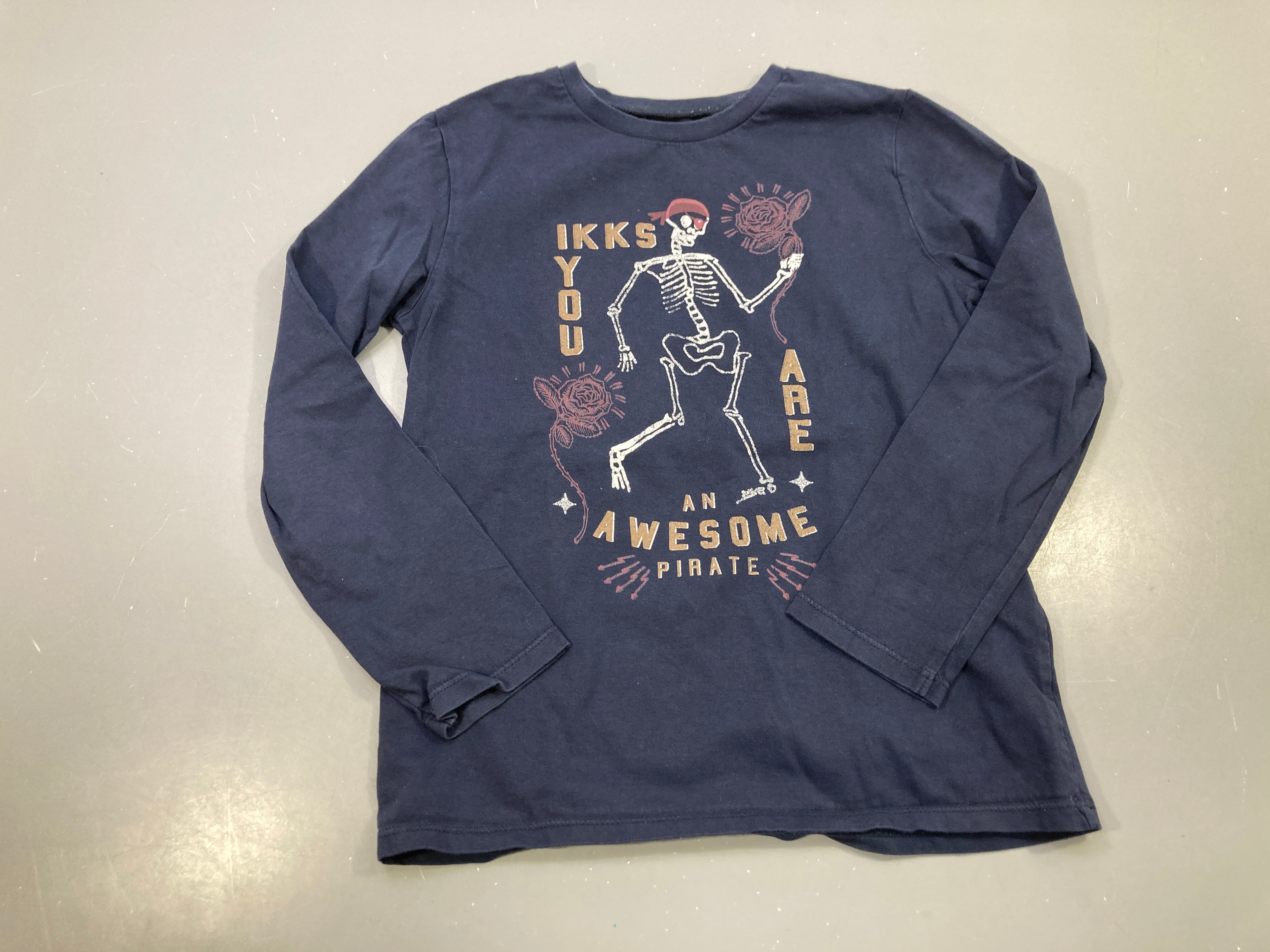 T-shirt m.l bleu marine squelette pirate, You are an awesome pirate