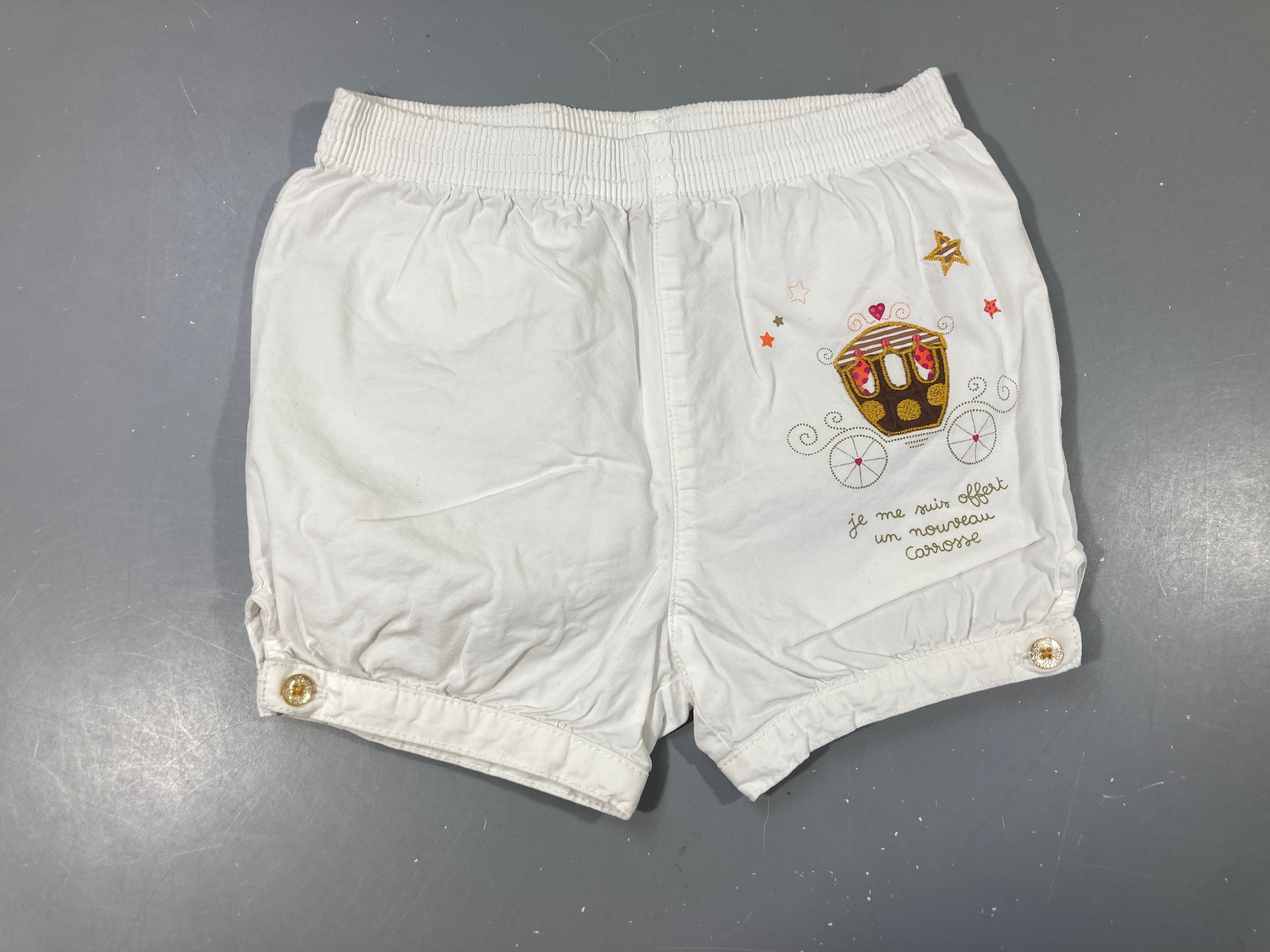 Short coton blanc Carosse