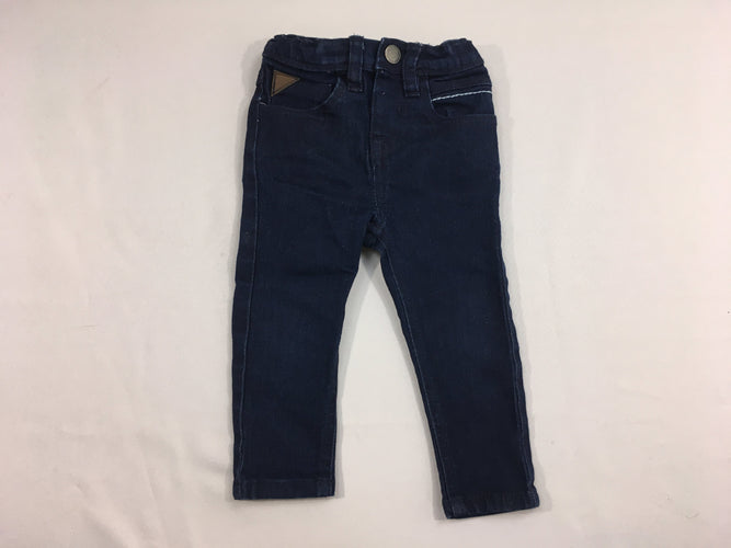 Etat neuf-Jeans foncé taille élastique, moins cher chez Petit Kiwi