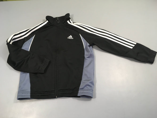 Sweat zippé noir/gris, légèrement bouloché, moins cher chez Petit Kiwi