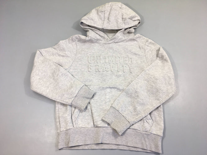 Sweat à capuche gris clair, unlimited gravity, moins cher chez Petit Kiwi
