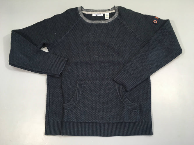 Sweat marine nid d'abeille, moins cher chez Petit Kiwi