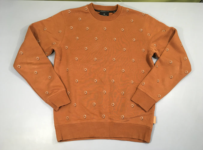 Sweat brun motifs, moins cher chez Petit Kiwi