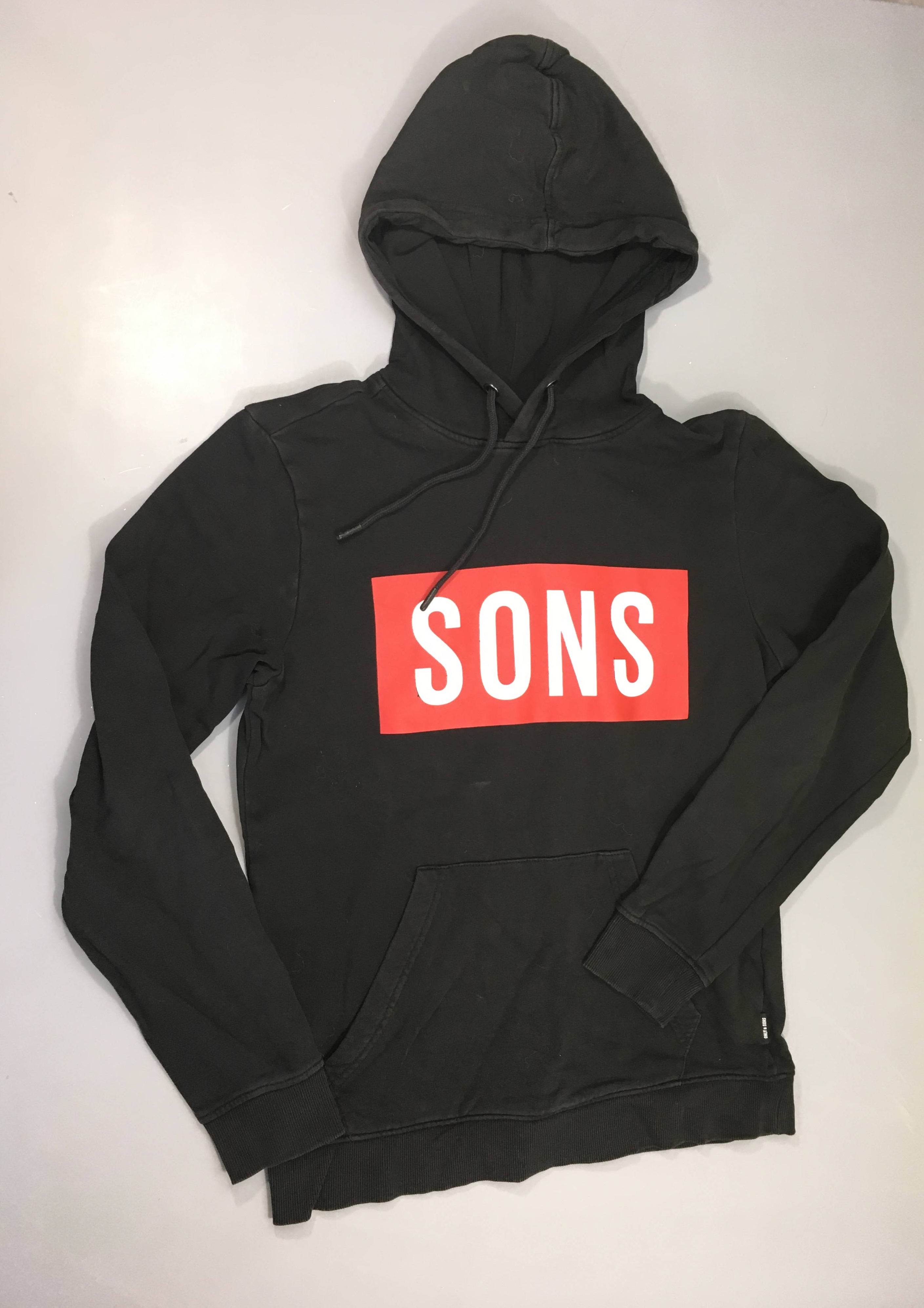 Sweat à capuche noir, Only & Sons