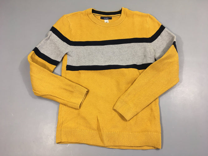 Pull jaune/gris/marine, moins cher chez Petit Kiwi