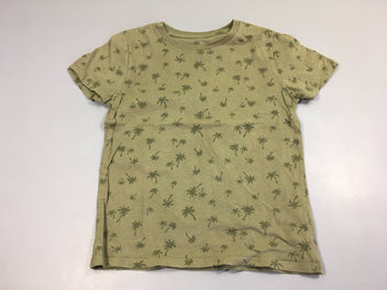 T-shirt m.c kaki, palmiers