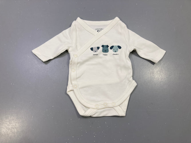 Body m.l blanc Sleepy, moins cher chez Petit Kiwi