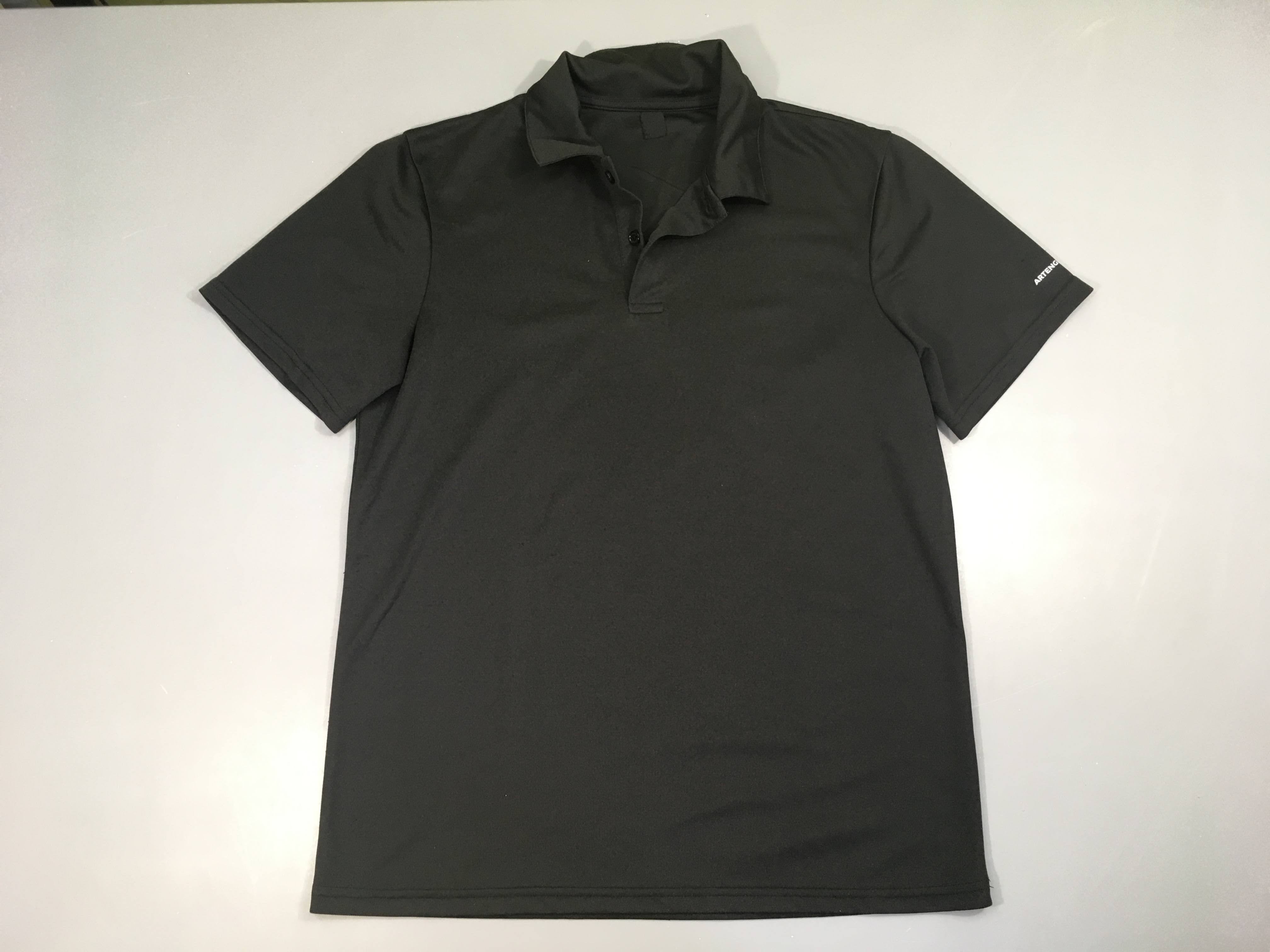 Polo m.c noir Artengo, equarea