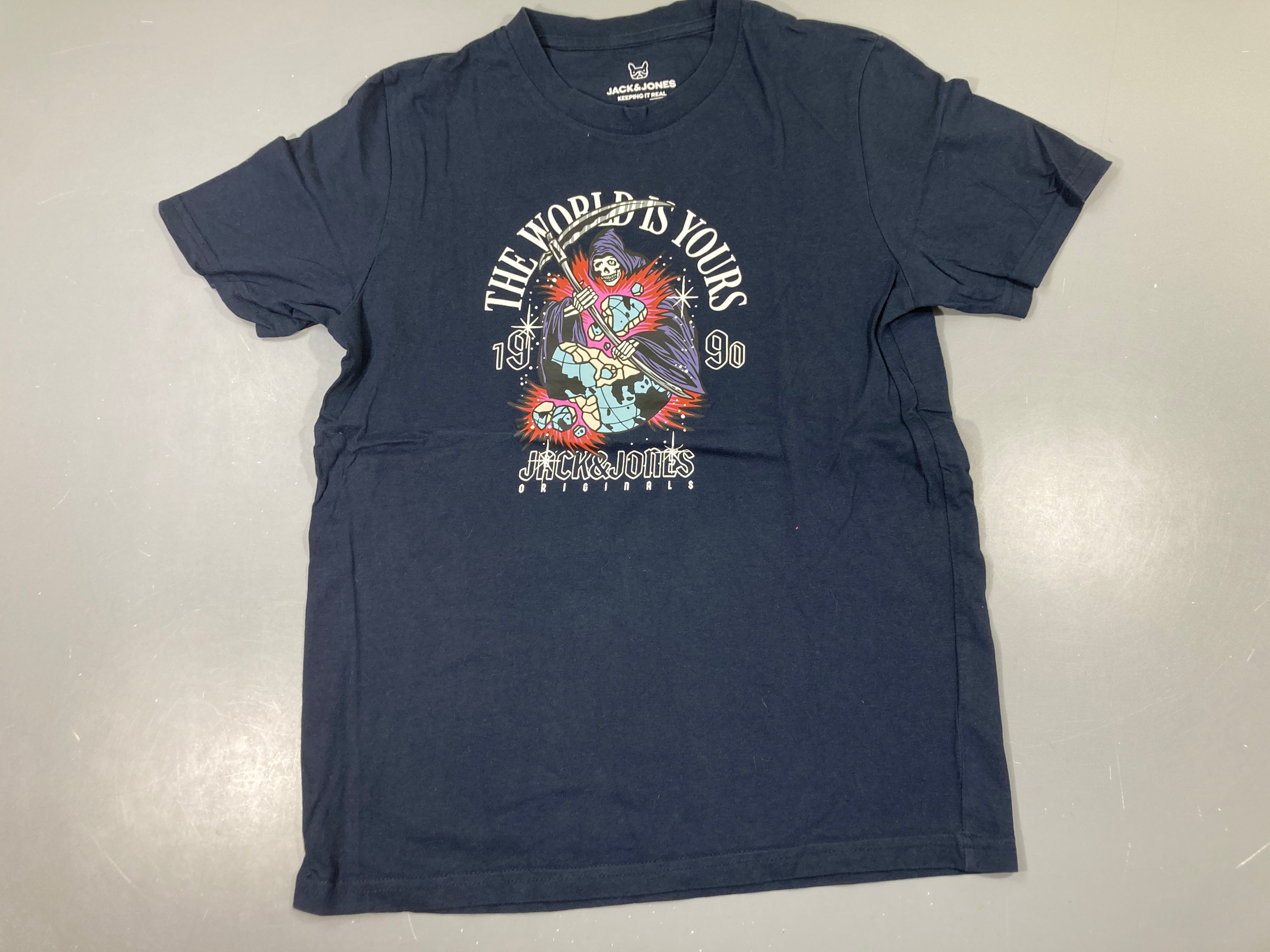 T-shirt m.c bleu marine Squellete World