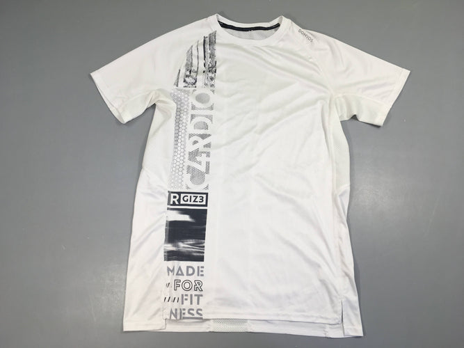 T-shirt m.c blanc Domyos, moins cher chez Petit Kiwi