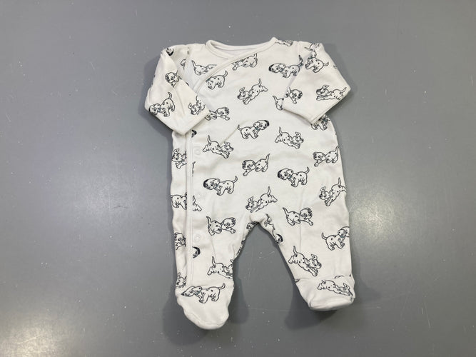 Pyjama jersey blanc 101 Dalmatiens, moins cher chez Petit Kiwi