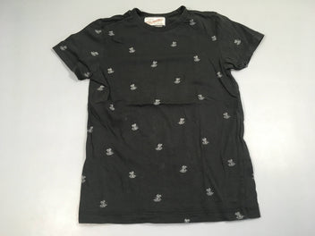 T-shirt m.c noir, motifs iles