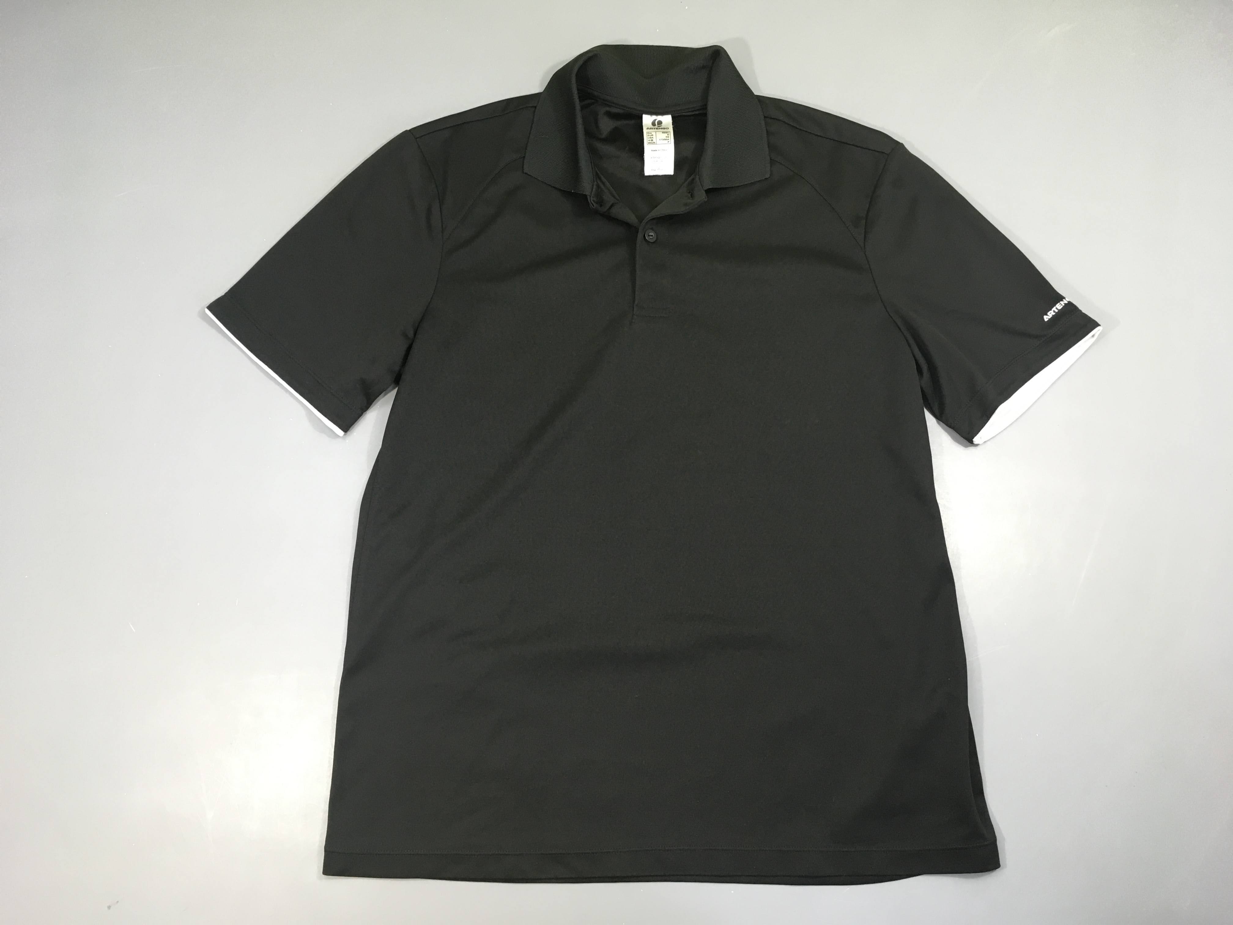Polo m.c noir/blanc Artengo, equarea