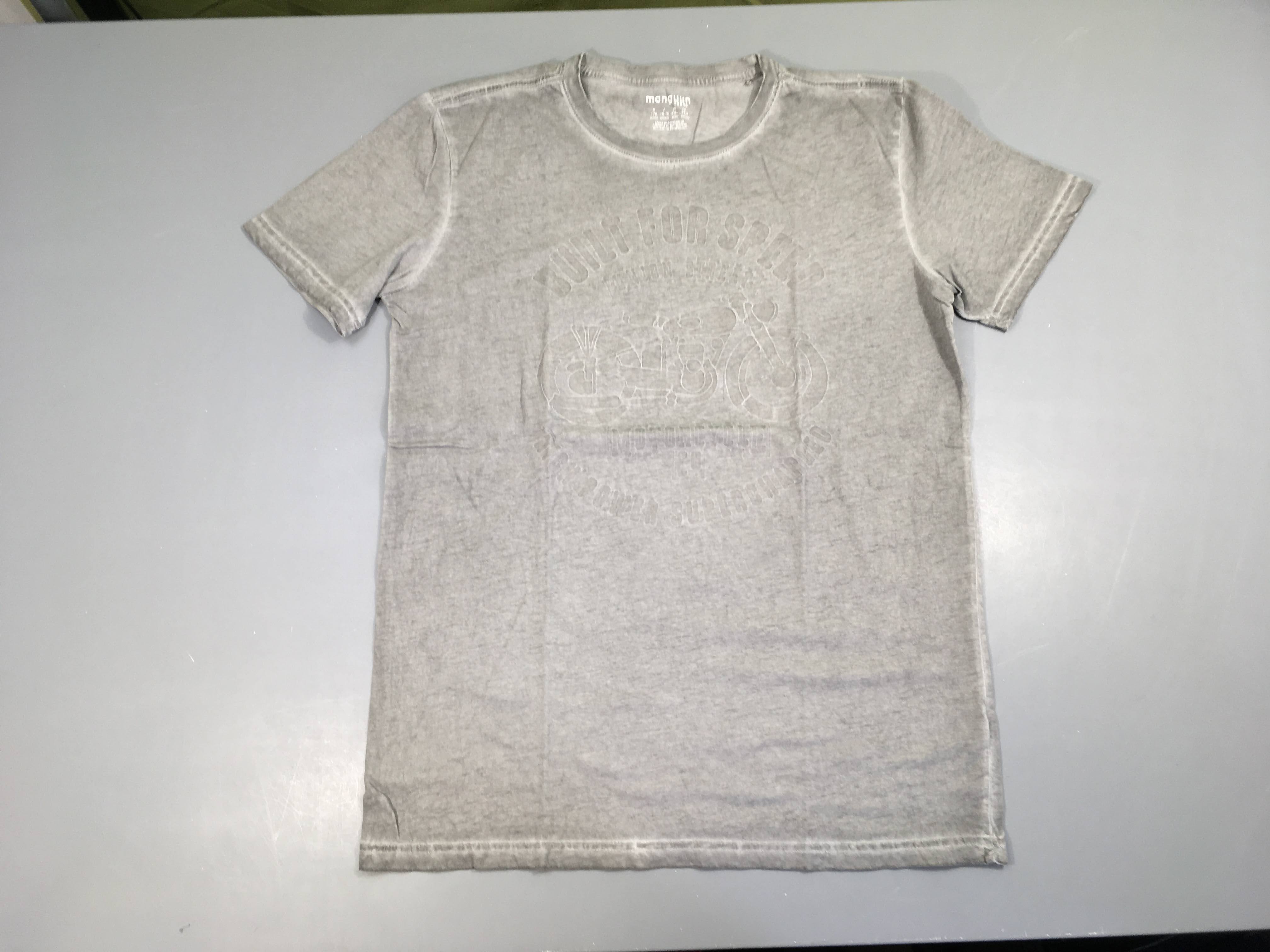 T-shirt m.c gris effet délavé, Manguun