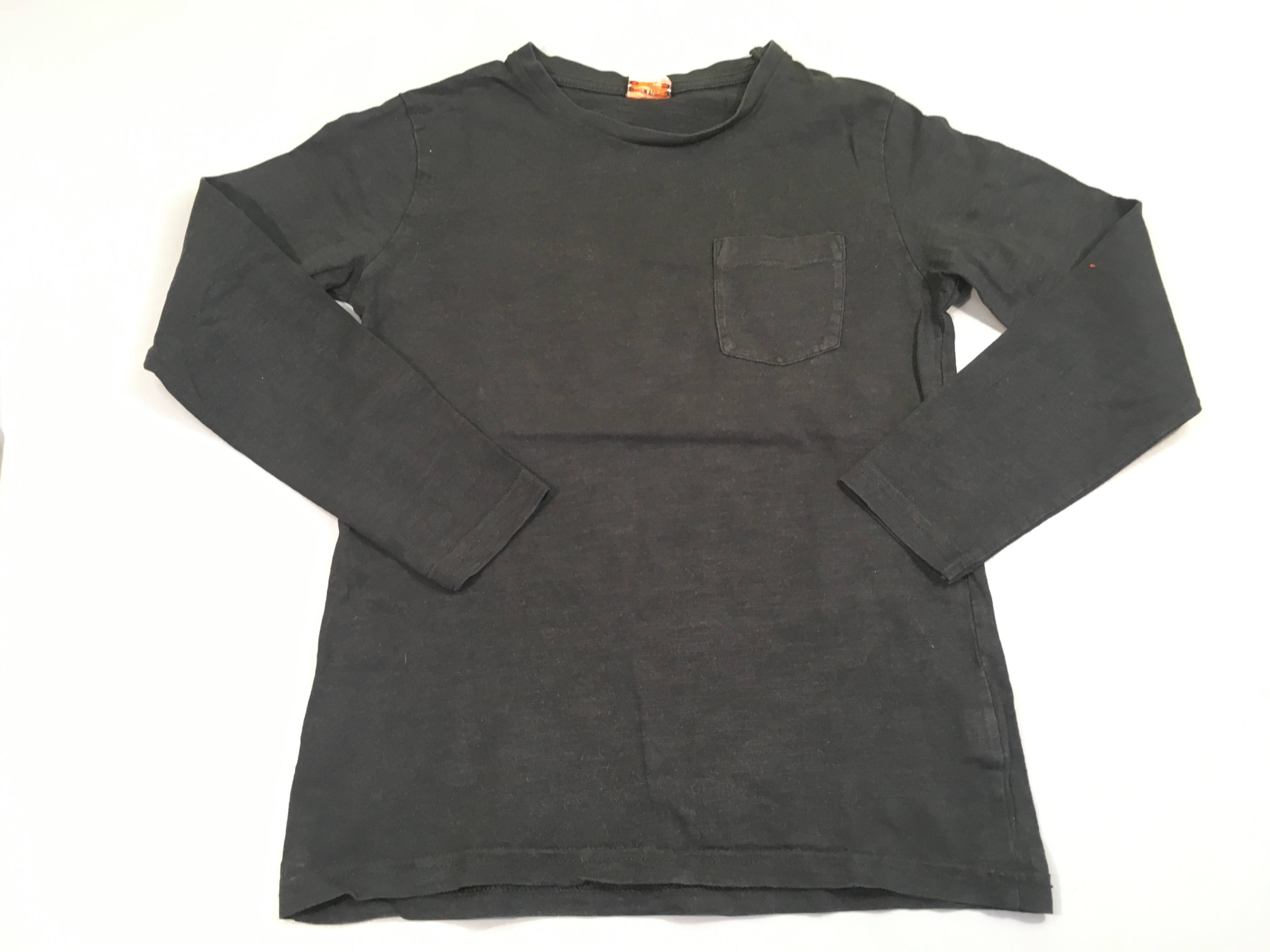 T-shirt m.l noir avec poche