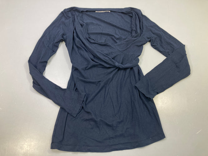 Blouse ml d'allaitement bleu marine, moins cher chez Petit Kiwi
