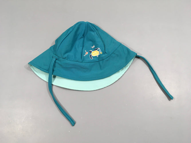 Chapeau anti-Uv couvrant bleu, 46cm, moins cher chez Petit Kiwi