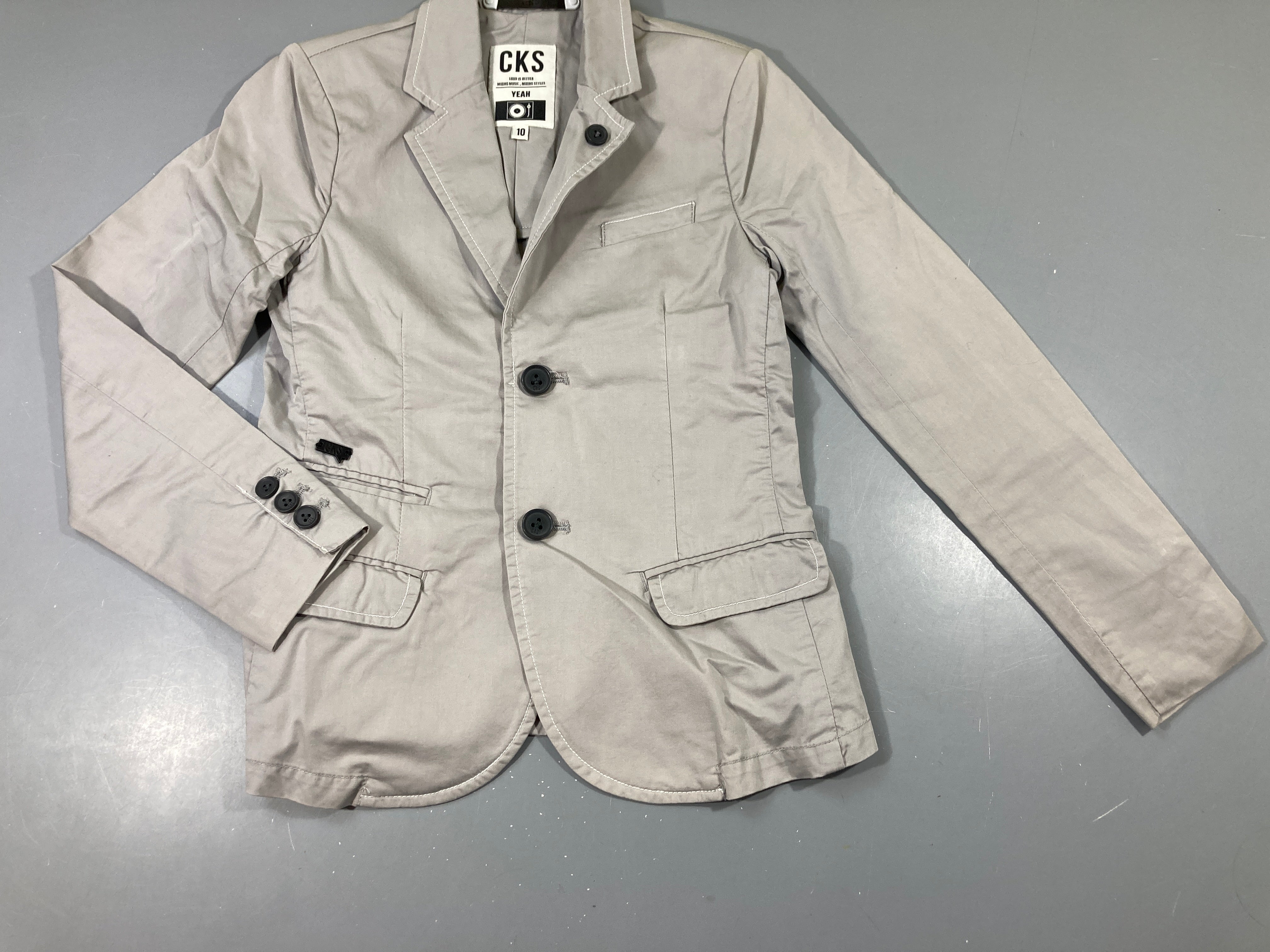 Blazer coton gris clair
