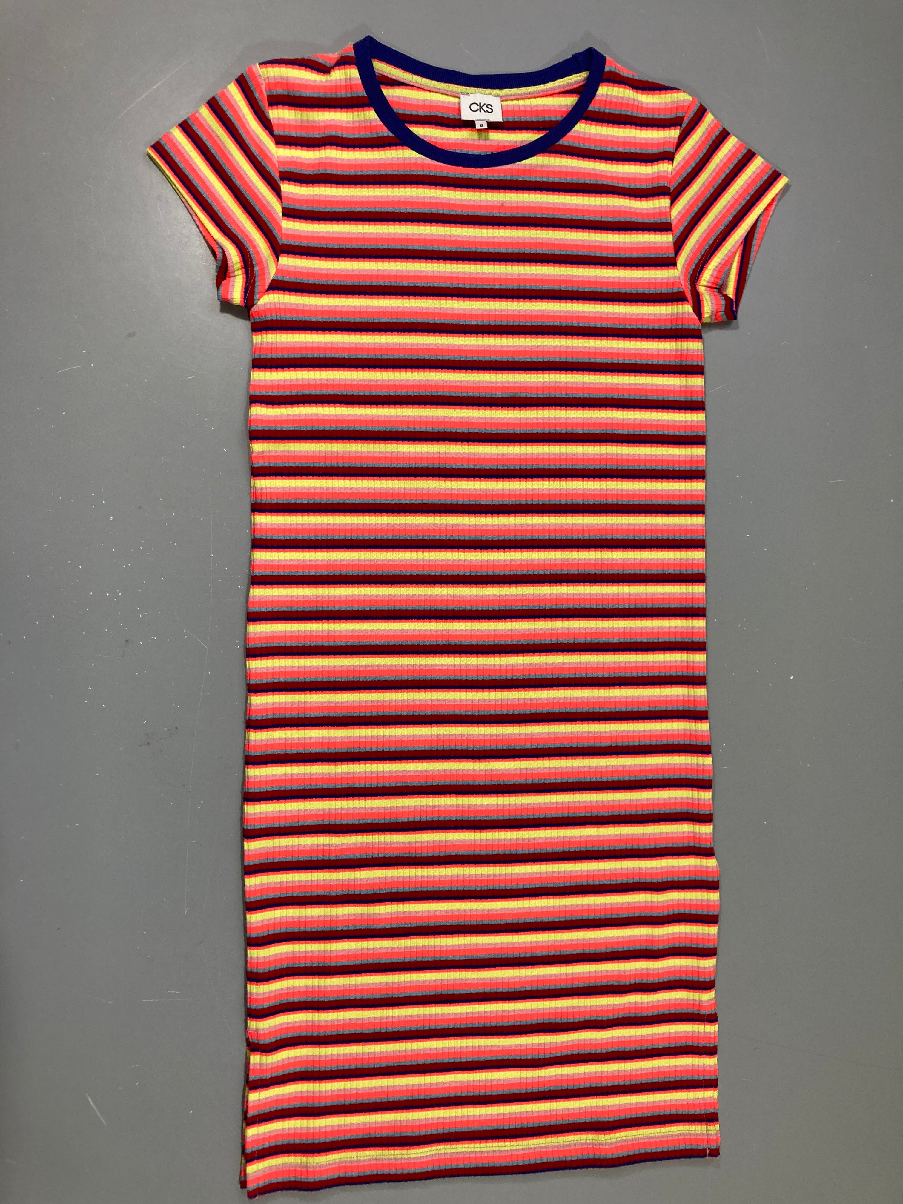 Robe m.c rayée multicolore