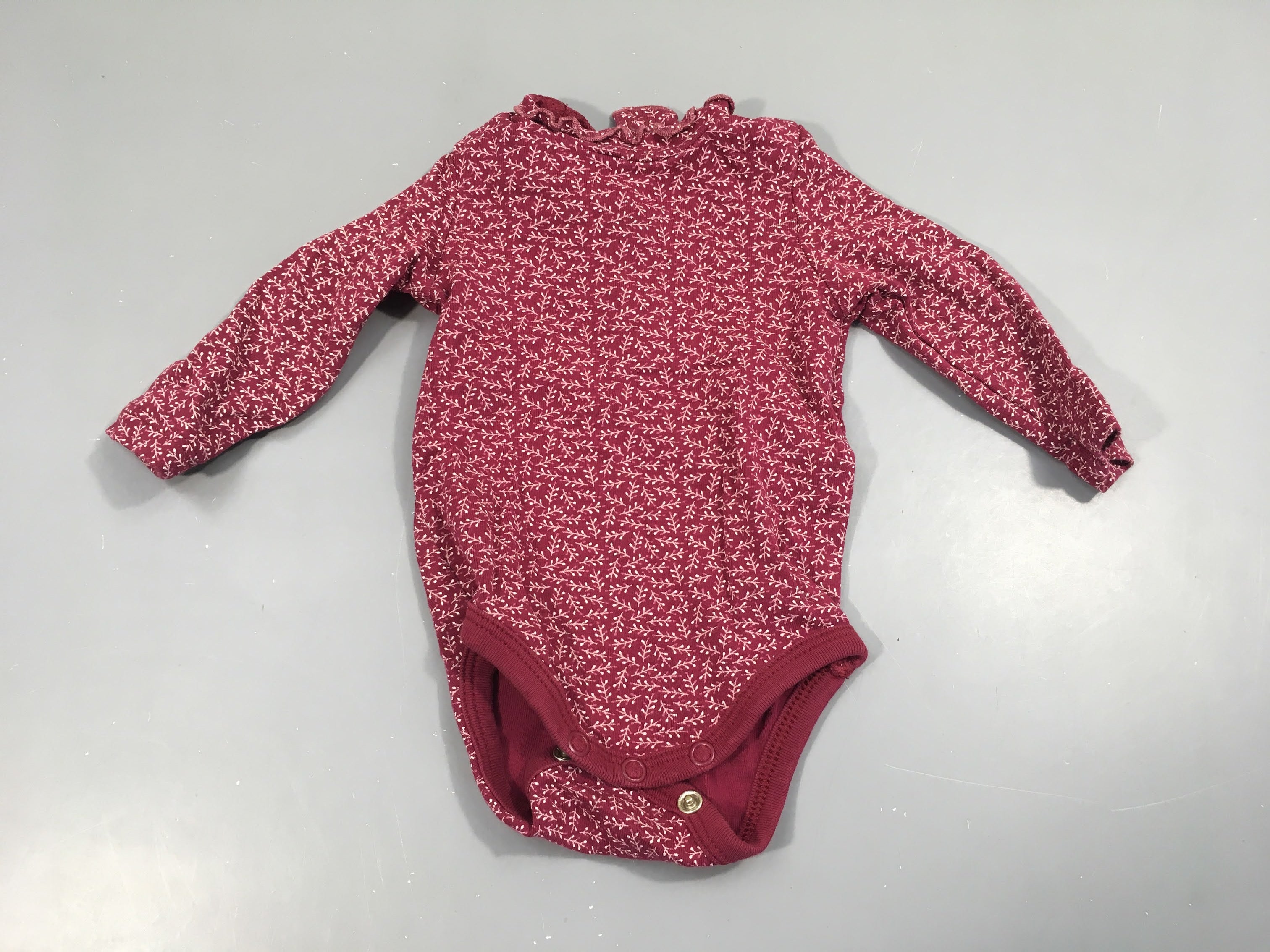 Body m.l bordeaux motifs blancs