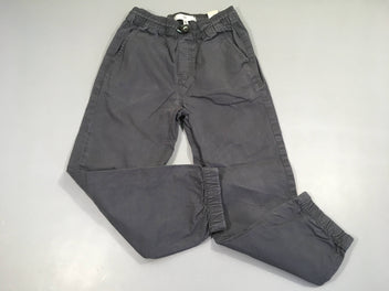 Pantalon toite gris foncé cordon taille , élastique bas des jambesa