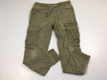 Pantalon toile kaki jersey taile et bas des jambes