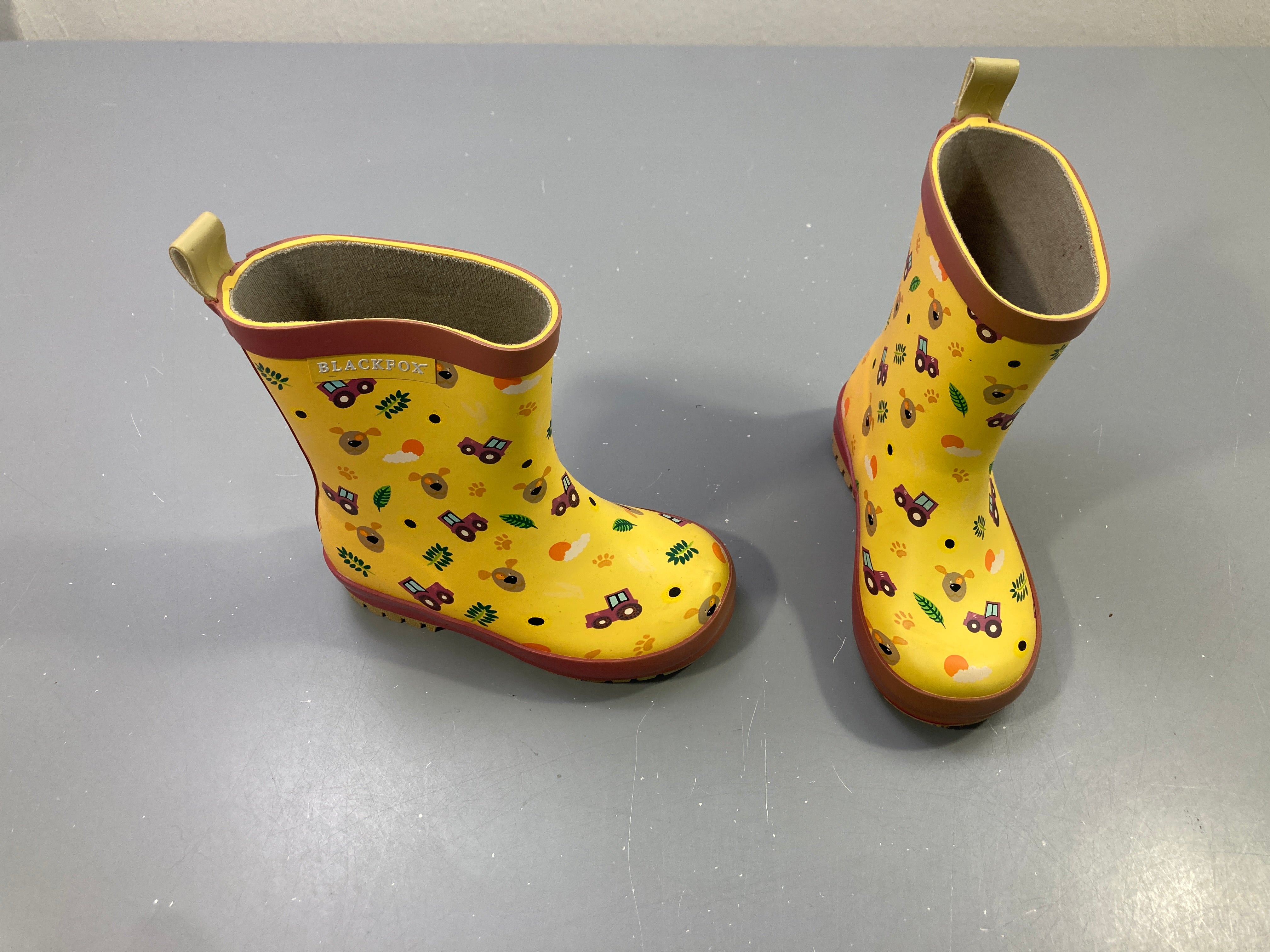 Bottes de pluies jaunes à motifs tracteurs, têtes de chiens,... Blackfox - 23