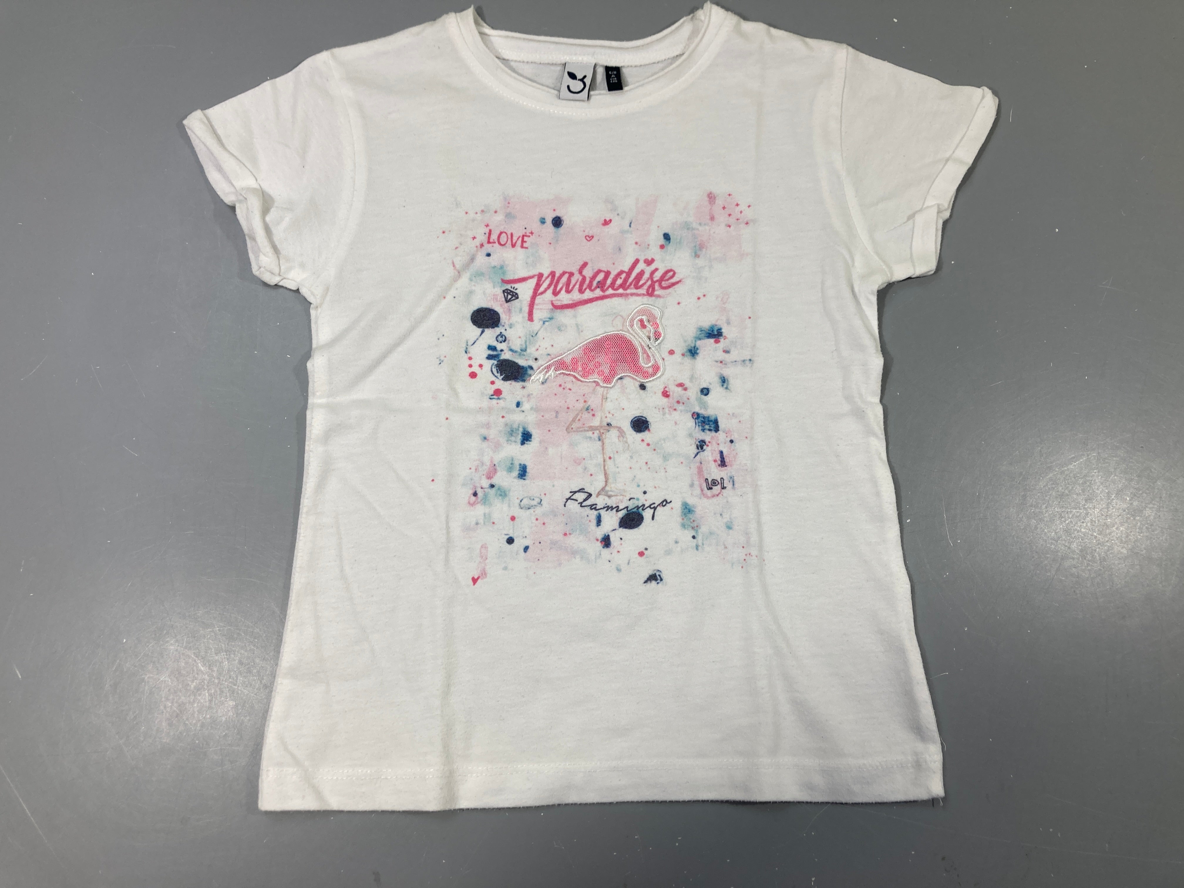 T-shirt m.c rose pâle , paradise