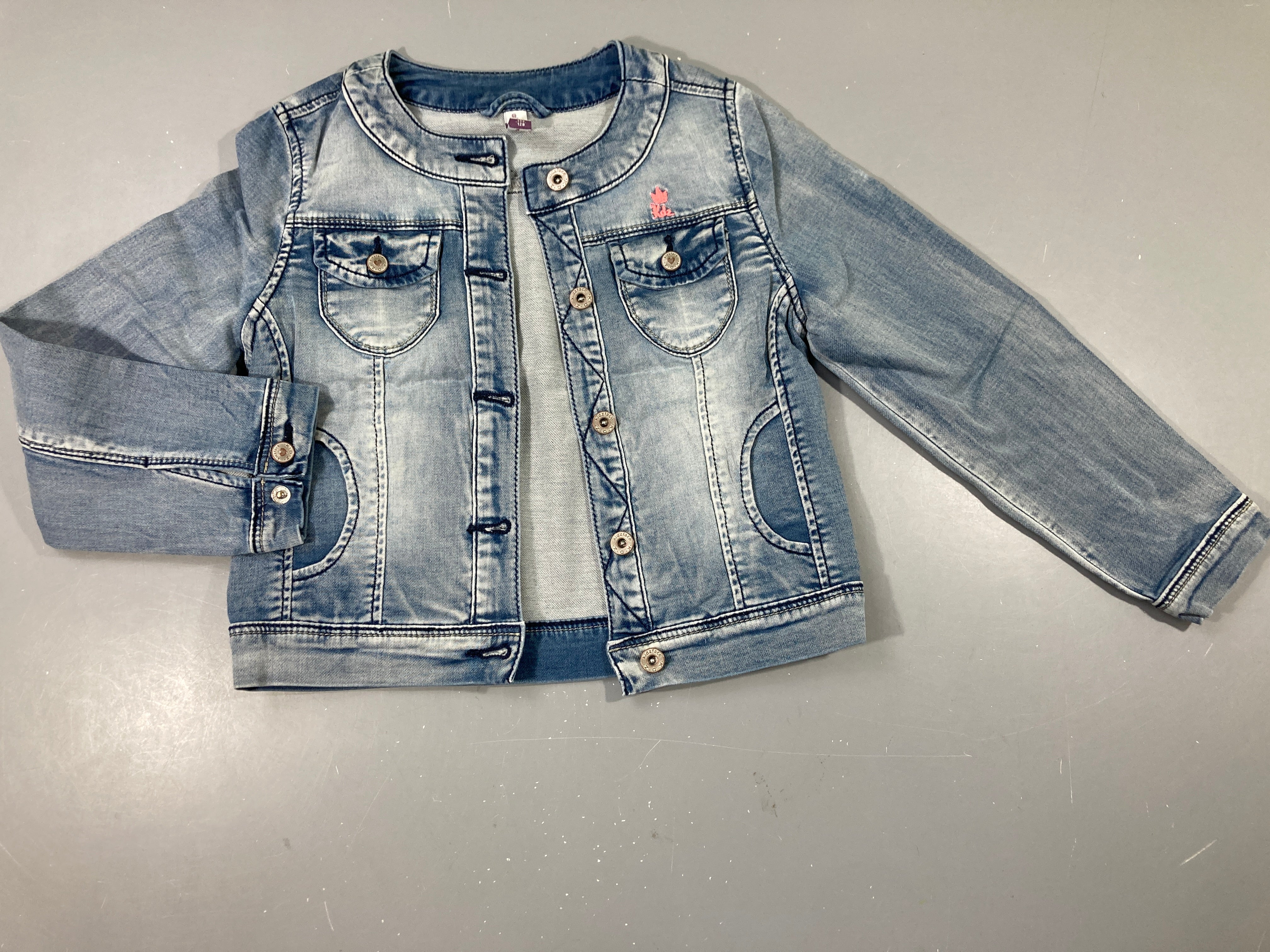 Veste en jean sans col